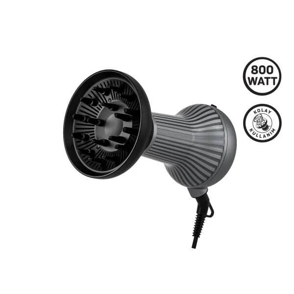 Arzum AR5124 Trendcare Curly 800W Saç Kurutma Makinesi, Difüzör Başlıklı, Bukle Belirginleştirici