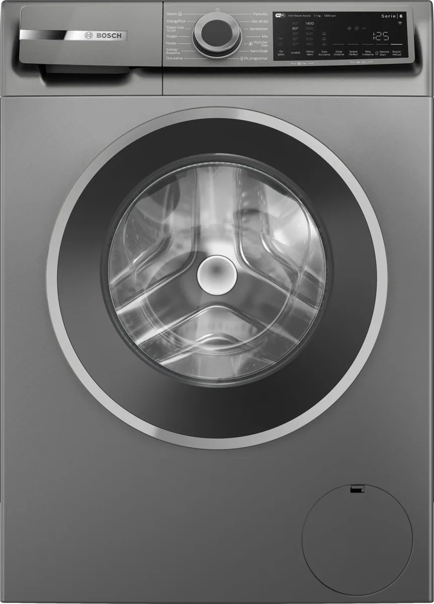 Bosch WGK264ZRTR Serie 6 Çamaşır Makinesi 11 kg maks. 1400 dev./dak., Antrasit