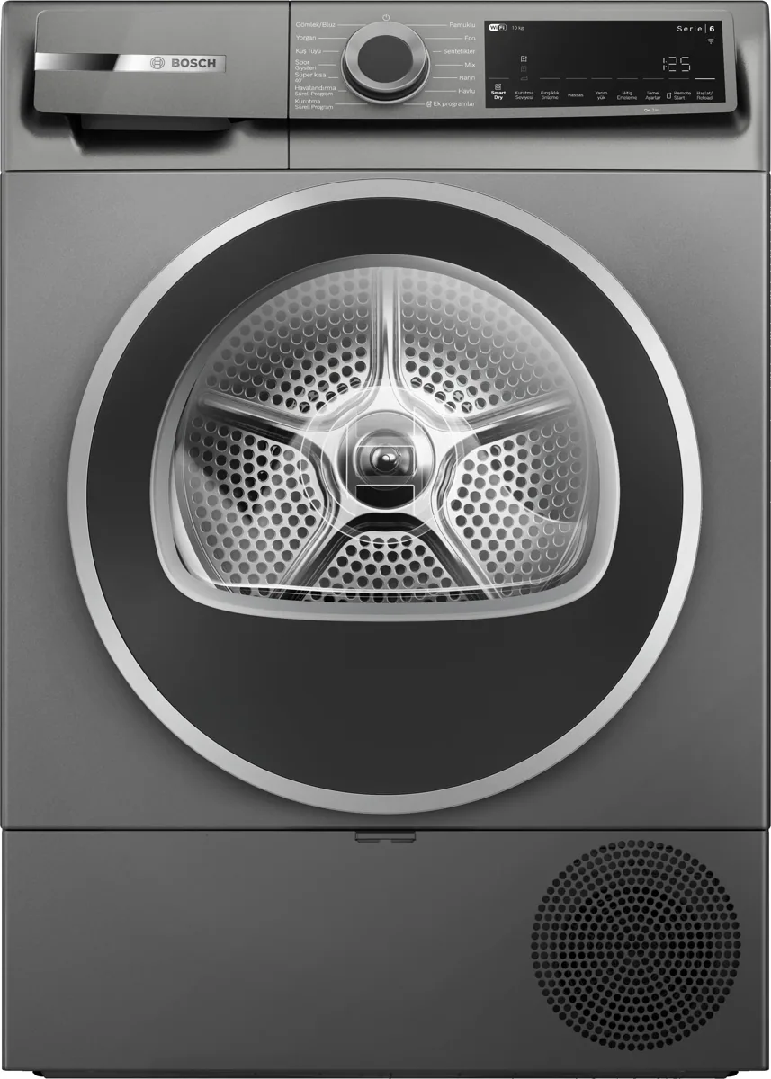 Bosch WQJ2520RTR Serie 6 Isı Pompalı Kurutma Makinesi 10 kg Antrasit