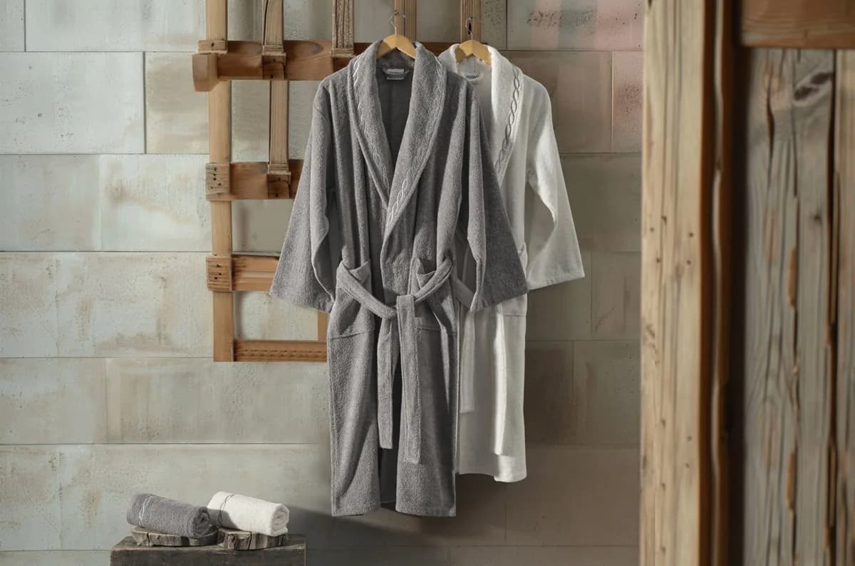Doqu Home Helena Bornoz + Yüz Havlu Seti